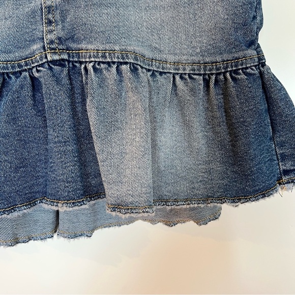 Justice Denim Ruffle Hem Skirt Kids Size 8 - Picture 2 of 9